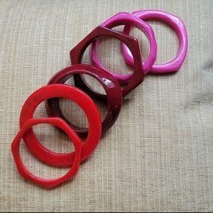 Sassy Jones Zaria Red Bangle Stack